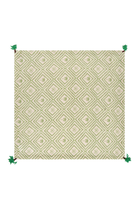 Green Palms Linen Napkins / Set of 4